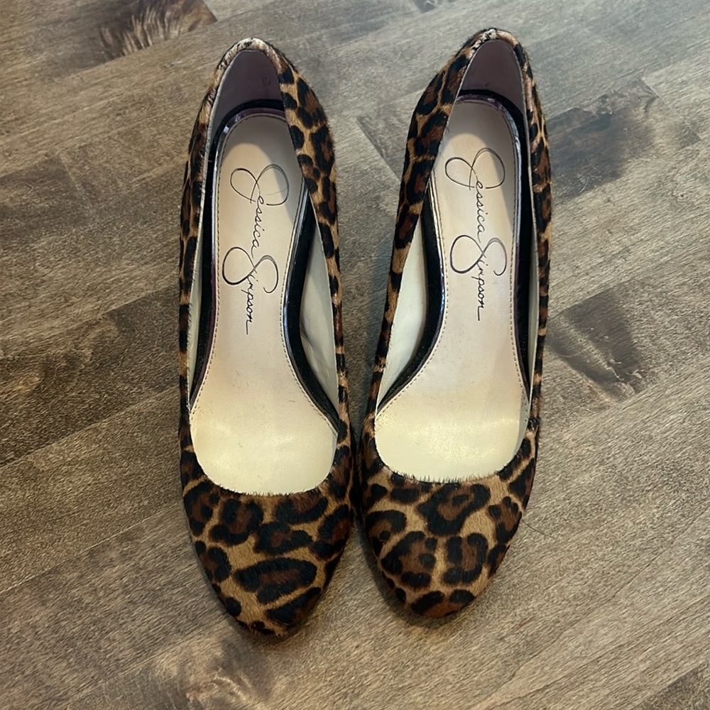 Leopard block heels! Stud detailing on heels. Goes with everything!